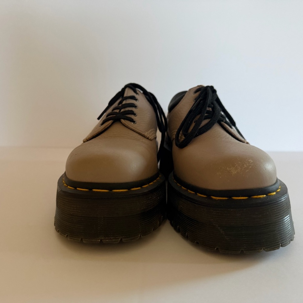 Dr. Martens 8053 Quad Pisa Platform Lace-Up Shoes in Taupe